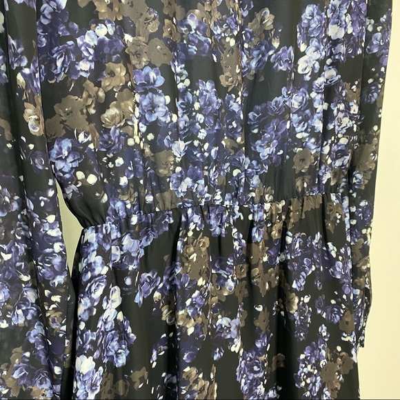 Parker Dark Blue Bonnet Long Sleeve Asymmetrical Dress - - Picture 6 of 10